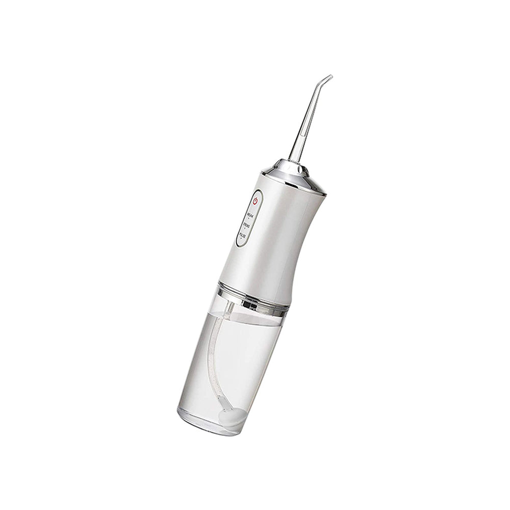 Electric Cordless Water Flosser with Four Nozzles White