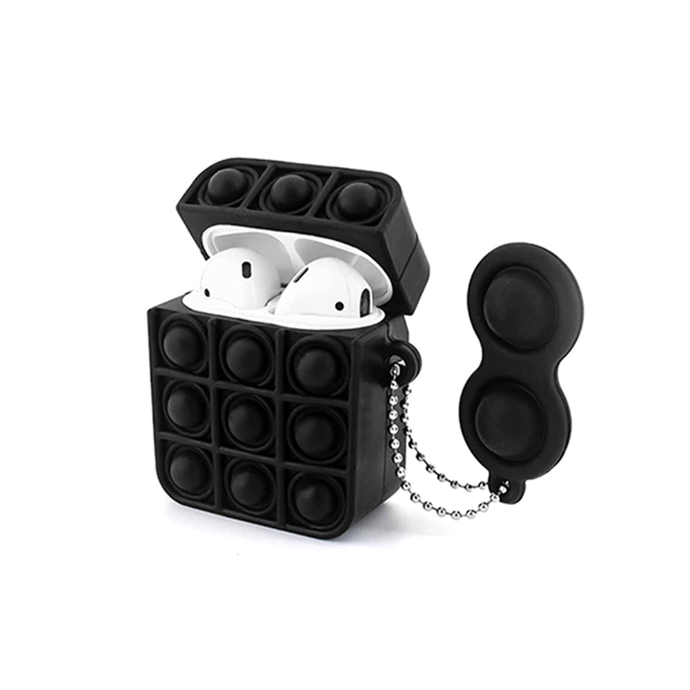 2 X Blue Black Push-Pop Fidget Protective Cases for Airpods Pro