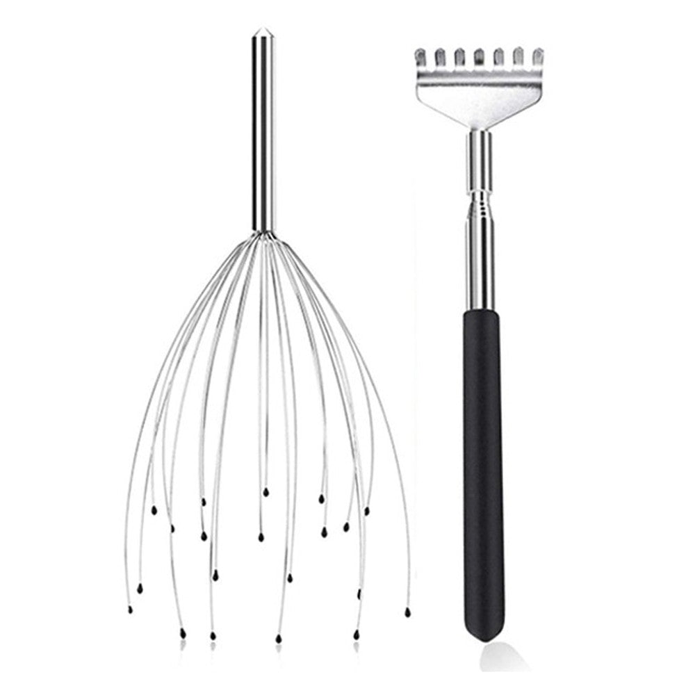 2 Sets of Claws Head Scalp Massager and Back Scratcher Set
