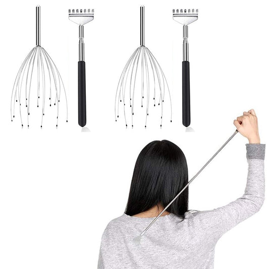 2 Sets of Claws Head Scalp Massager and Back Scratcher Set