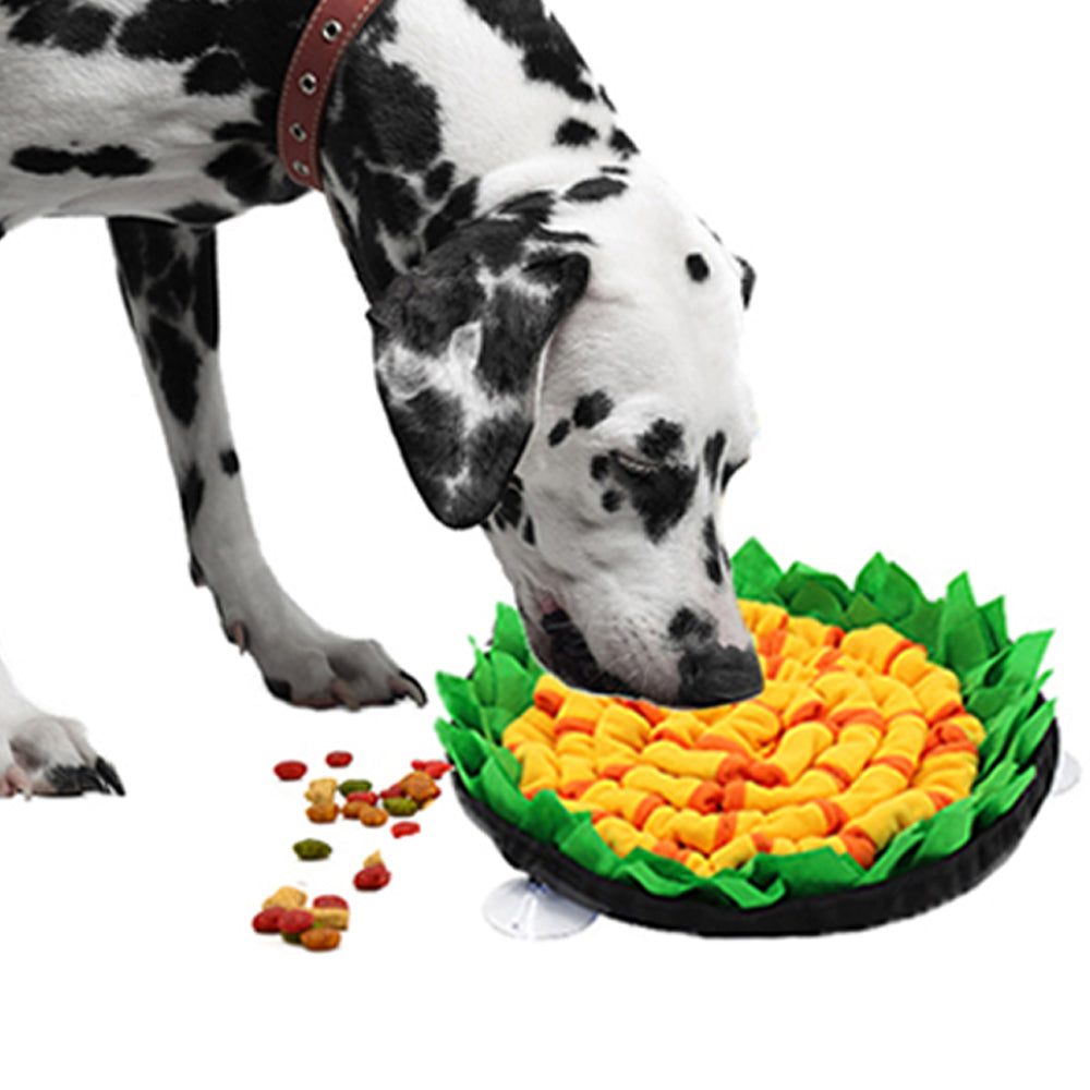 1 X Yellow Dog Snuffle Mat Dog Feeding Mat