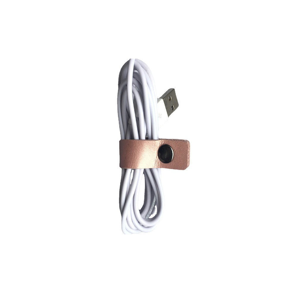 20Pcs PU Micro Fiber Leather Electronic Cable Organizers Earphone Cable Ties