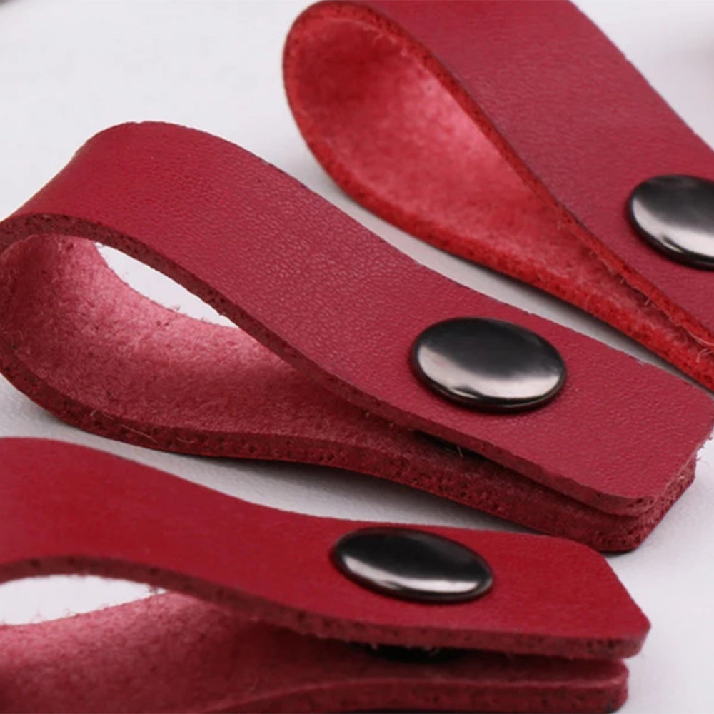 10Pcs PU Micro Fiber Leather Electronic Cable Organizers Earphone Cable Ties