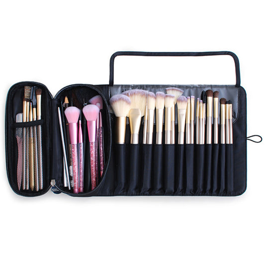 1 X Cosmetic Bag Makeup Organizer with Brush Holder