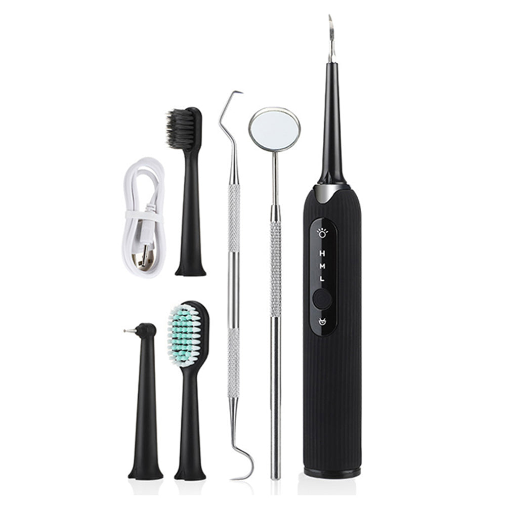2 X 6Pcs Electric Teeth Plaque Cleaner Set Tooth Cleaning Device Oral Tools Kit