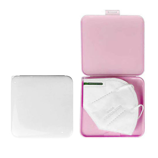 2 X White Pink Face Mask Storage Cases