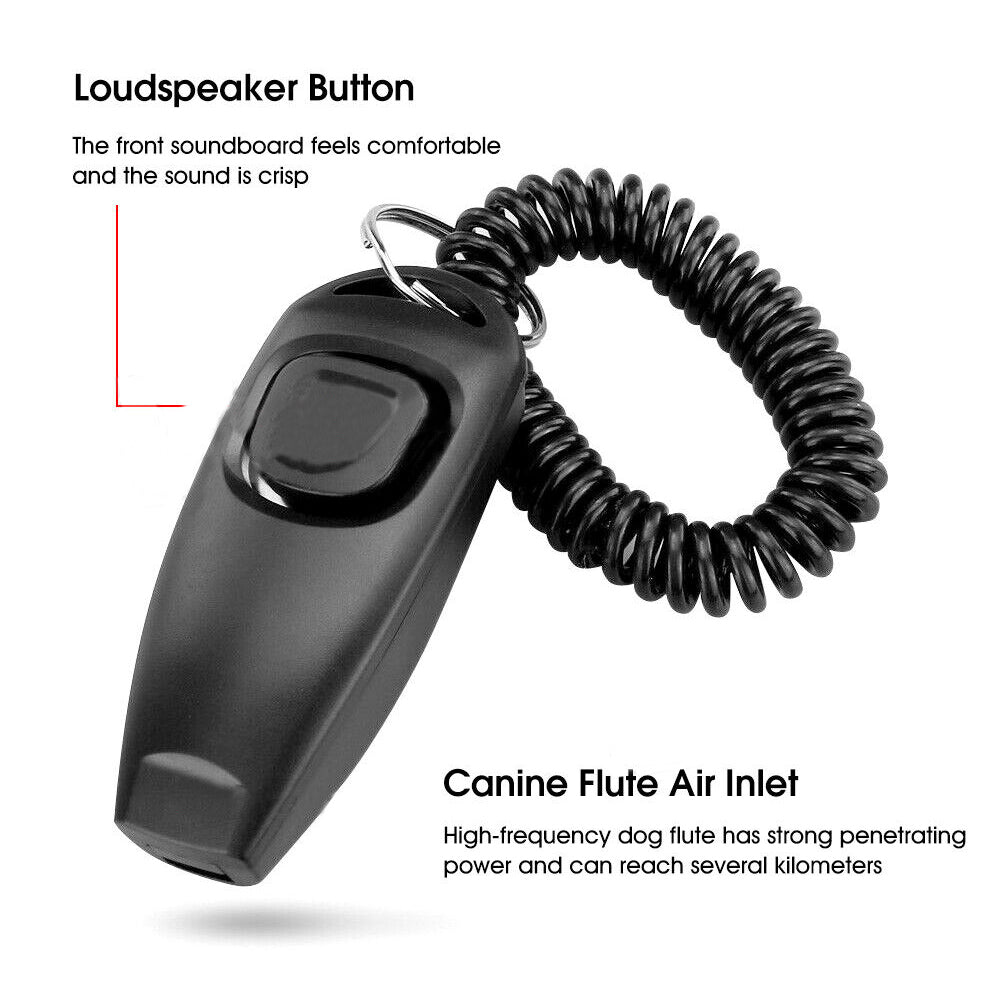 2 X Dog Training Clicker Whistle Dog Training Aid Barking Train Tools