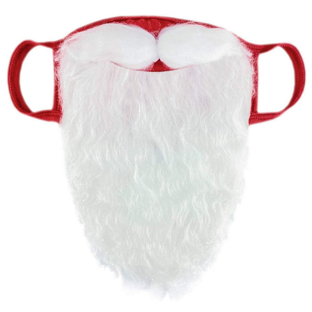 4X Christmas Santa Beard Face Mask Costume for Xmas