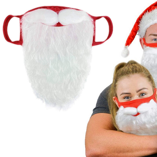 4X Christmas Santa Beard Face Mask Costume for Xmas