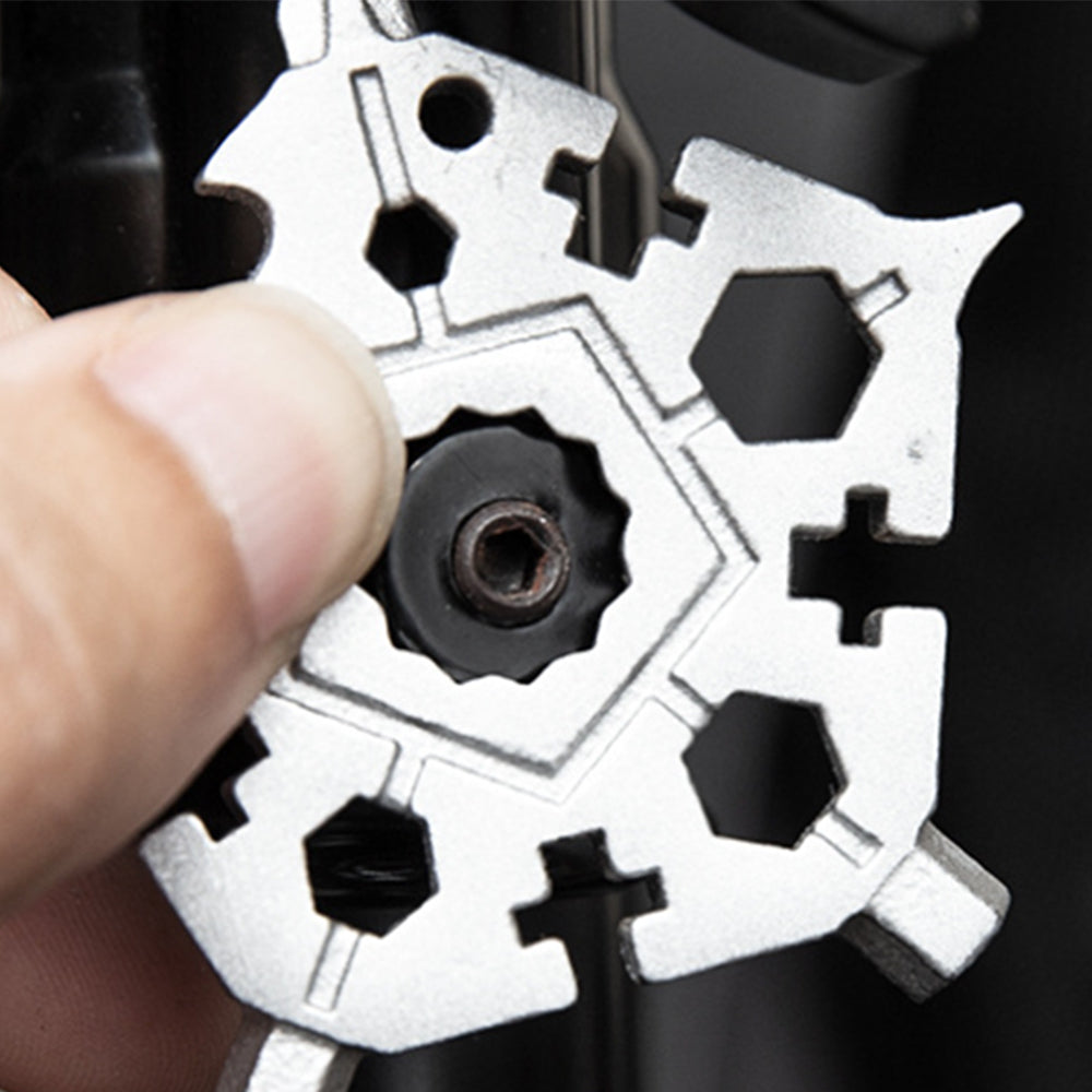 2 X Silver 23 In 1 Star Shape Multi Tool Wrench