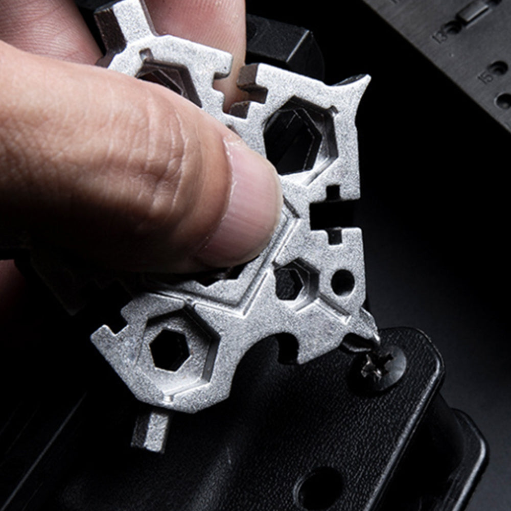 2 X Silver 23 In 1 Star Shape Multi Tool Wrench