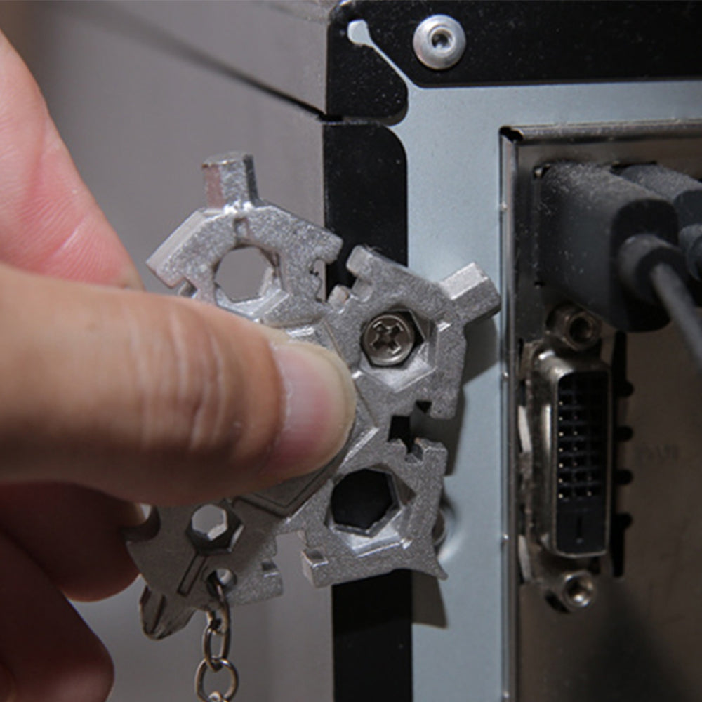 2 X Silver 23 In 1 Star Shape Multi Tool Wrench