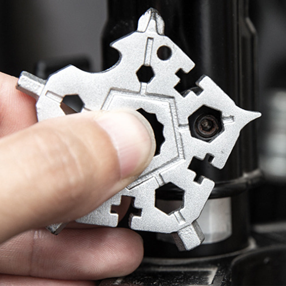 2 X Silver 23 In 1 Star Shape Multi Tool Wrench