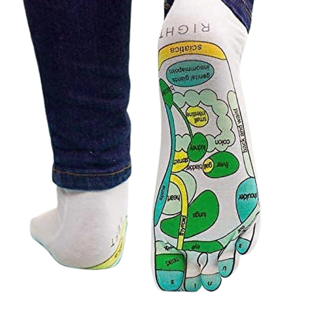 2X Acupressure Reflexology Socks with Acupressure Point Pen