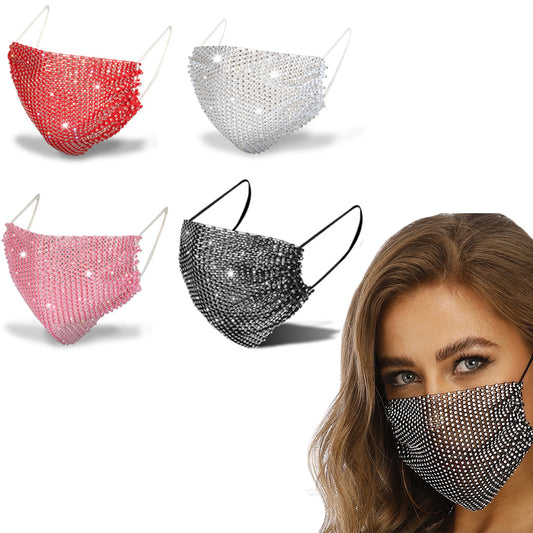 4X Bling Rhinestone Face Mask