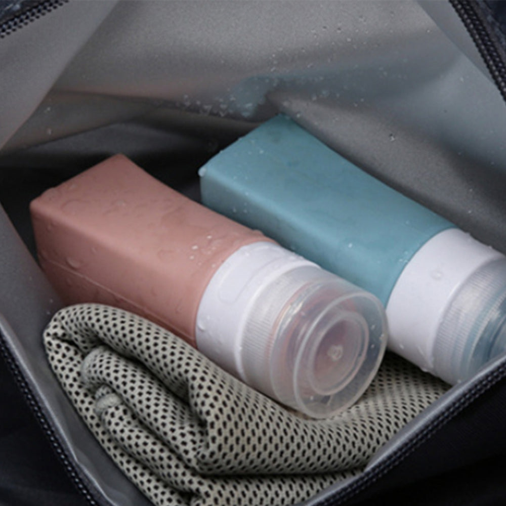 Black Foldable Water-Resistant Sports Gym Bag Dry and Wet Separation Bags