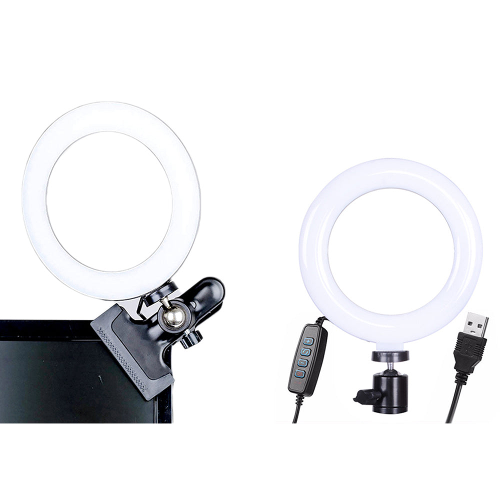 2 Pack 6 Inches Video Conference Lighting Ring Zoom Webcam Lighting