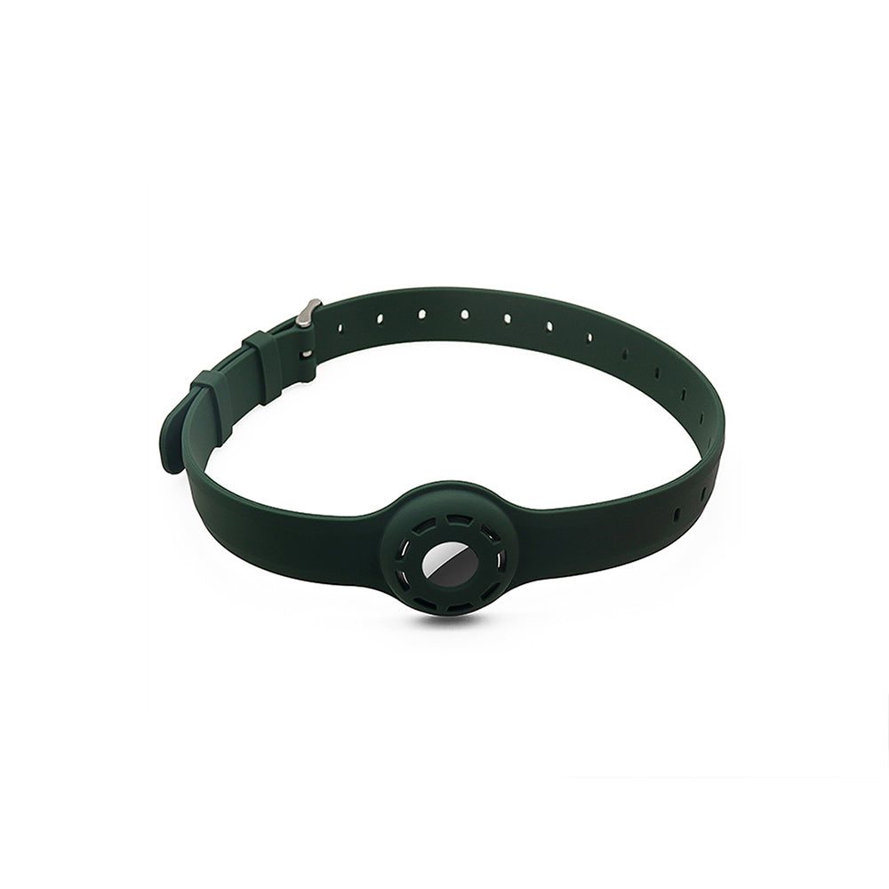 2 X Pet Collar with AirTag Container Black Green