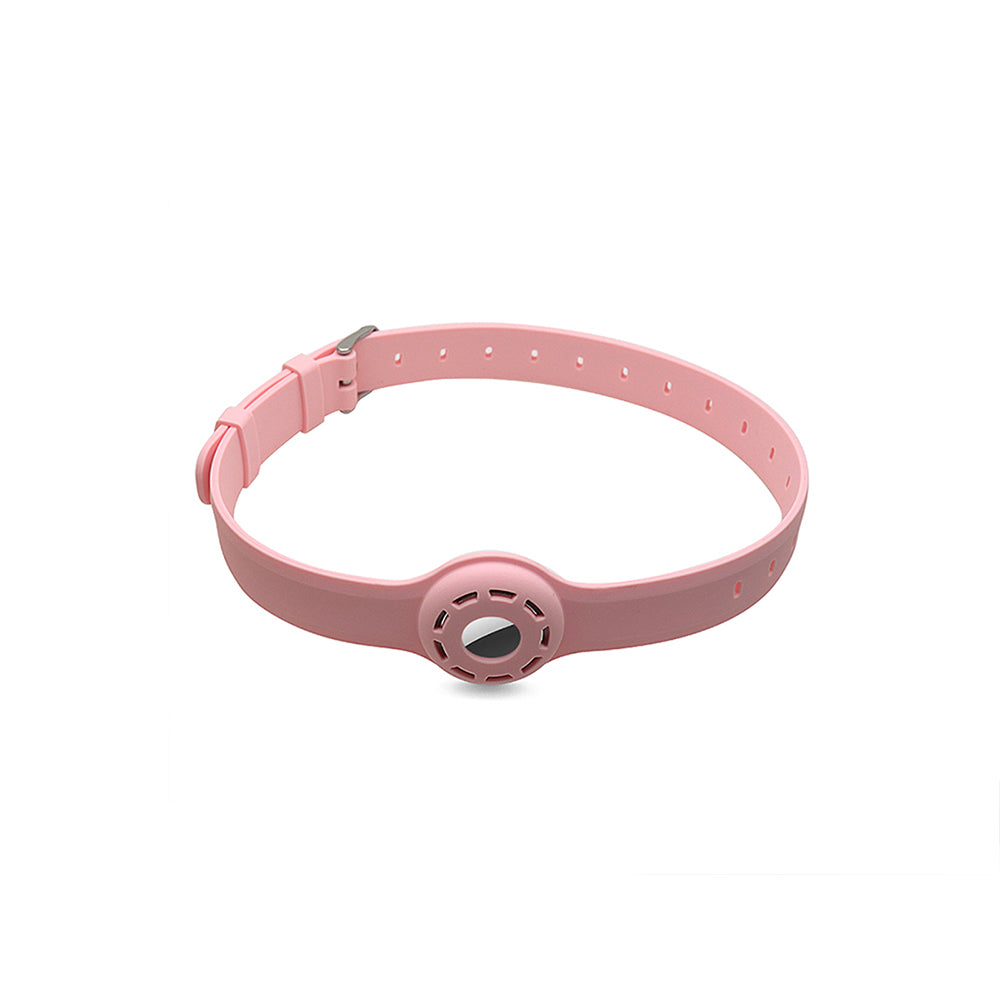 2 X Pet Collar with AirTag Container Pink Black