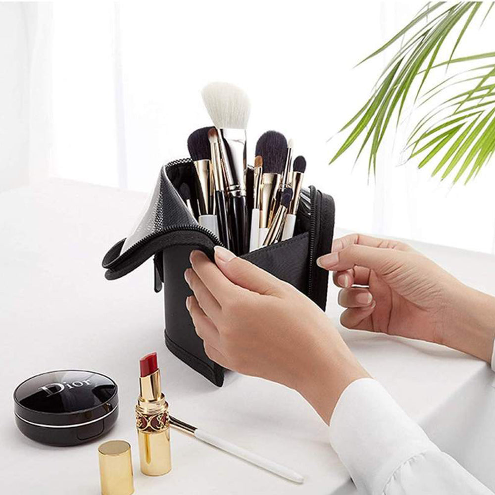 2X Makeup Storage Bag Cosmetic Brush Organizer Pouch Makeup Brush Bucket