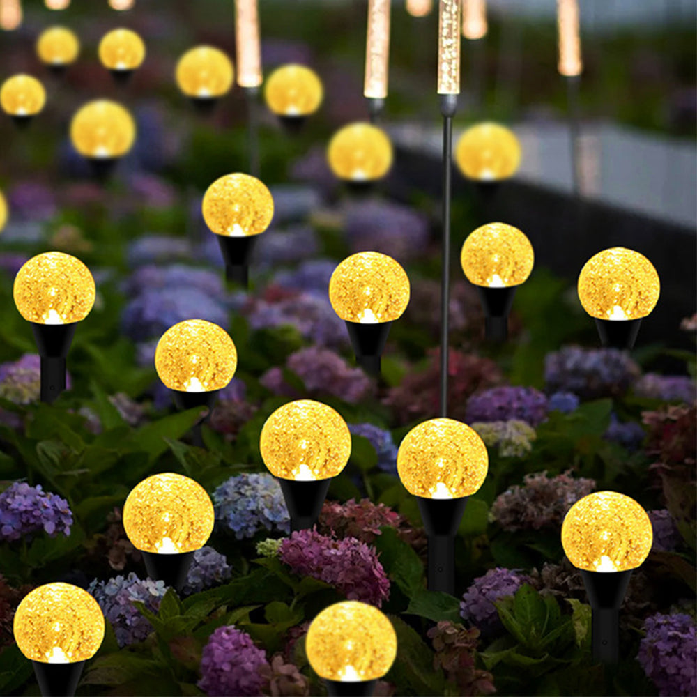 Outdoor Solar Bubble Ball String Lights Warm Light