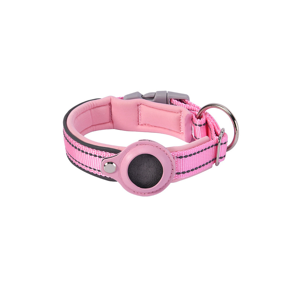 Protective Case Pet Collar Cat Collar Dog Collar for AirTag Pink S