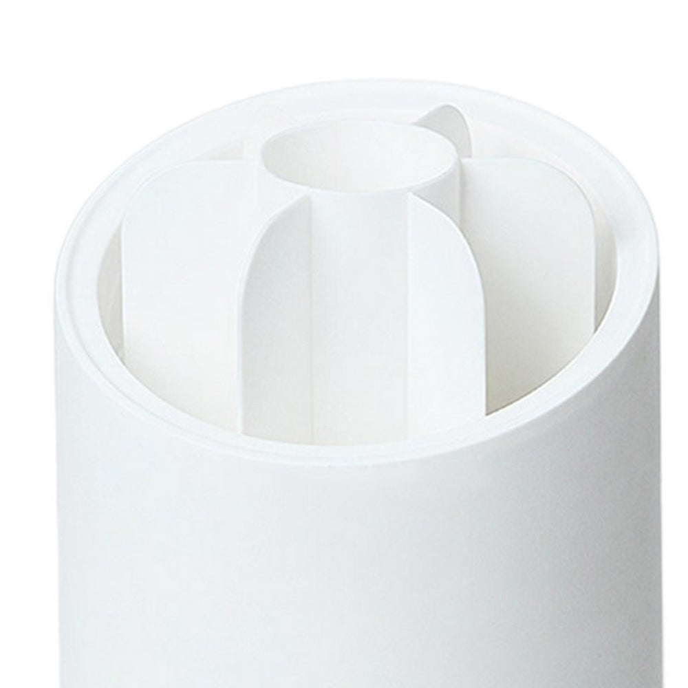 2Pcs Makeup Brush Storage Bucket White Blue