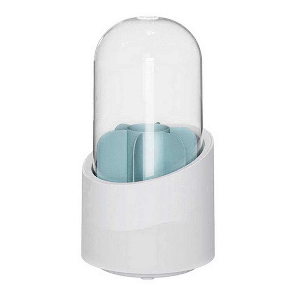 2Pcs Makeup Brush Storage Bucket White Blue