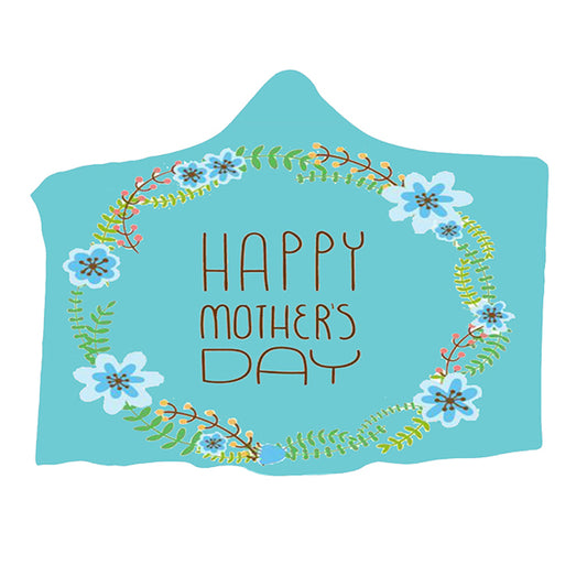 150x200cm Mothers Day Flannel Hooded Blanket Throw Blanket Hoodie Blanket Blue