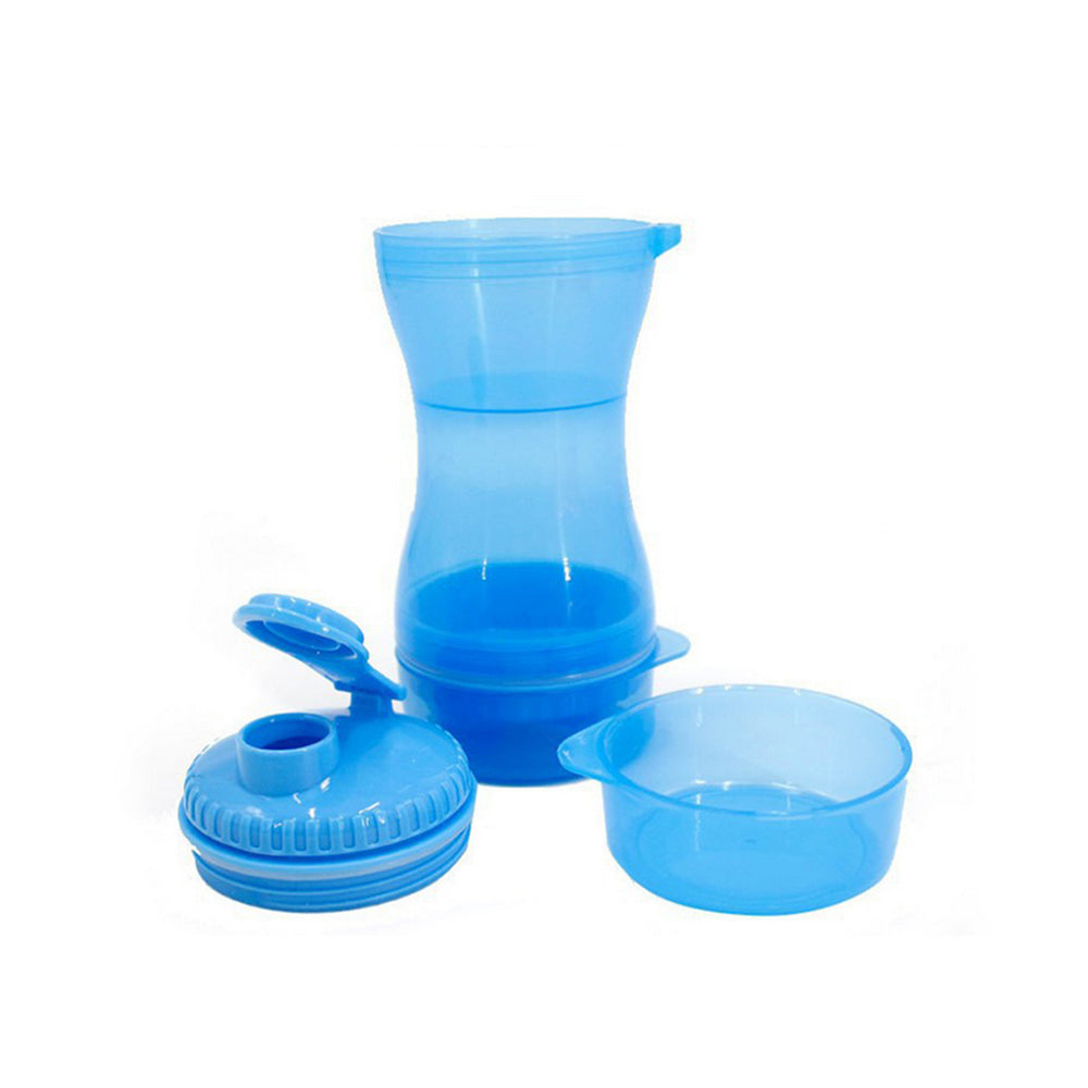 2X Pet Food Container Water Bottle Pet Treats Dispenser Dog Feeder Blue Pink