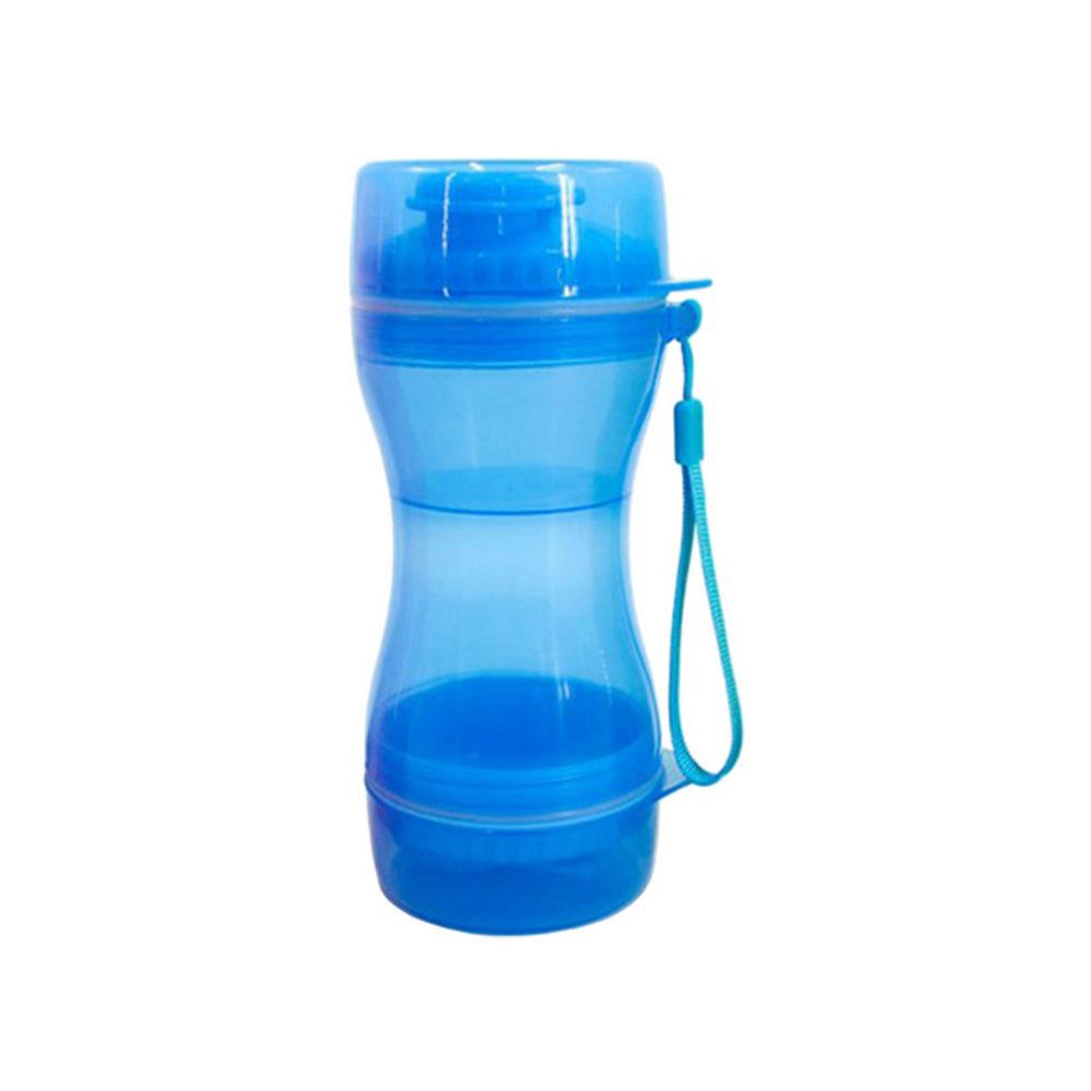 2X Pet Food Container Water Bottle Pet Treats Dispenser Dog Feeder Blue Pink