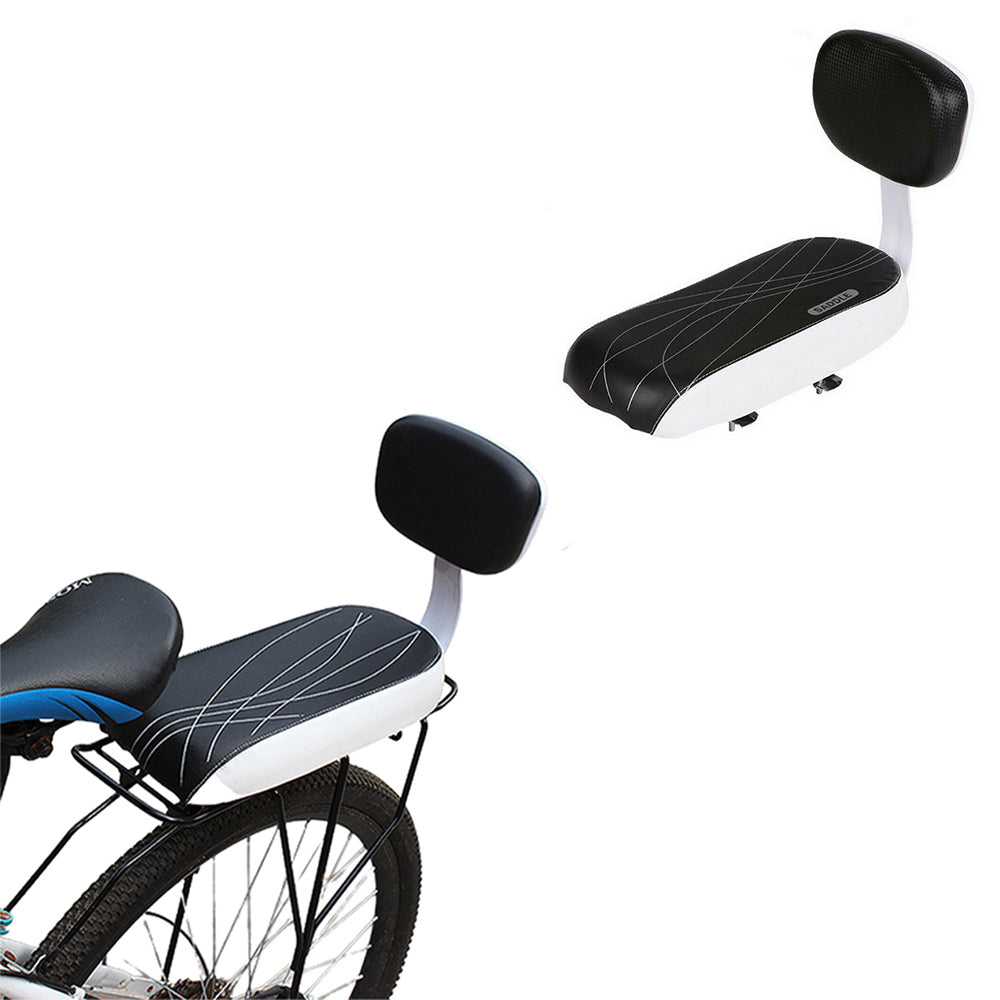 1X Black Bicycle Bike Padded Rear Back Seat Cushion Carrier Bike Backrest Seat