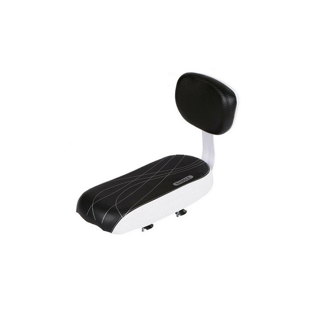 1X Black Bicycle Bike Padded Rear Back Seat Cushion Carrier Bike Backrest Seat