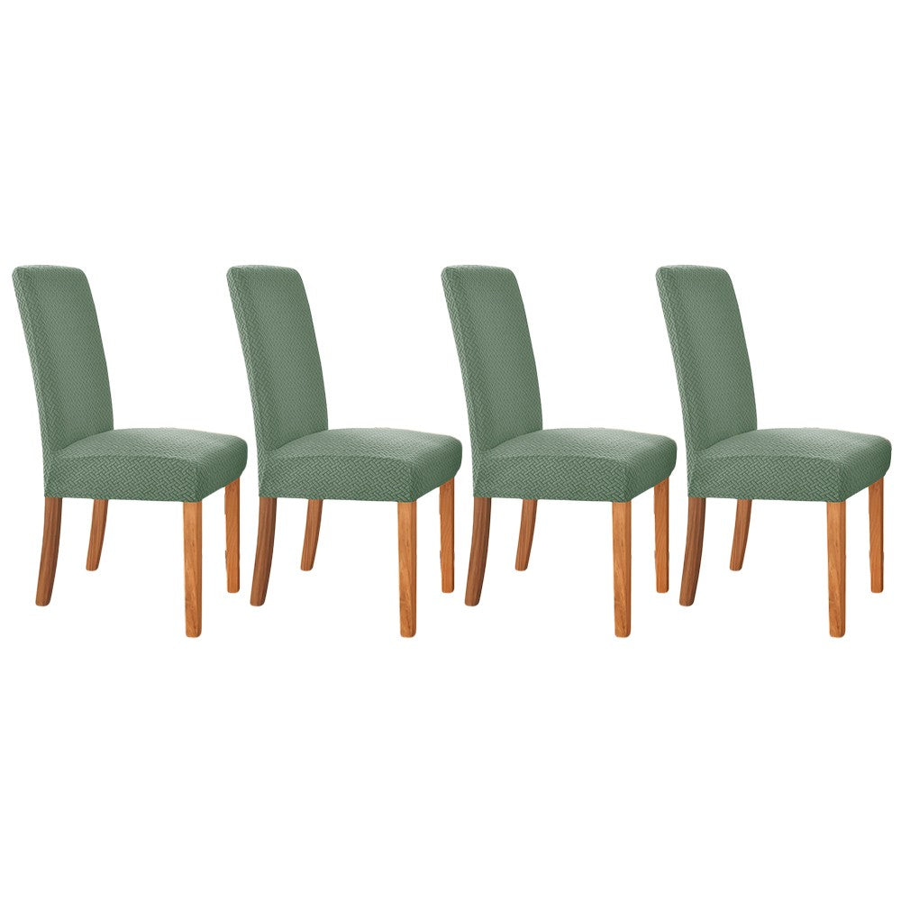 4Pcs Stretch Chair Cover Green