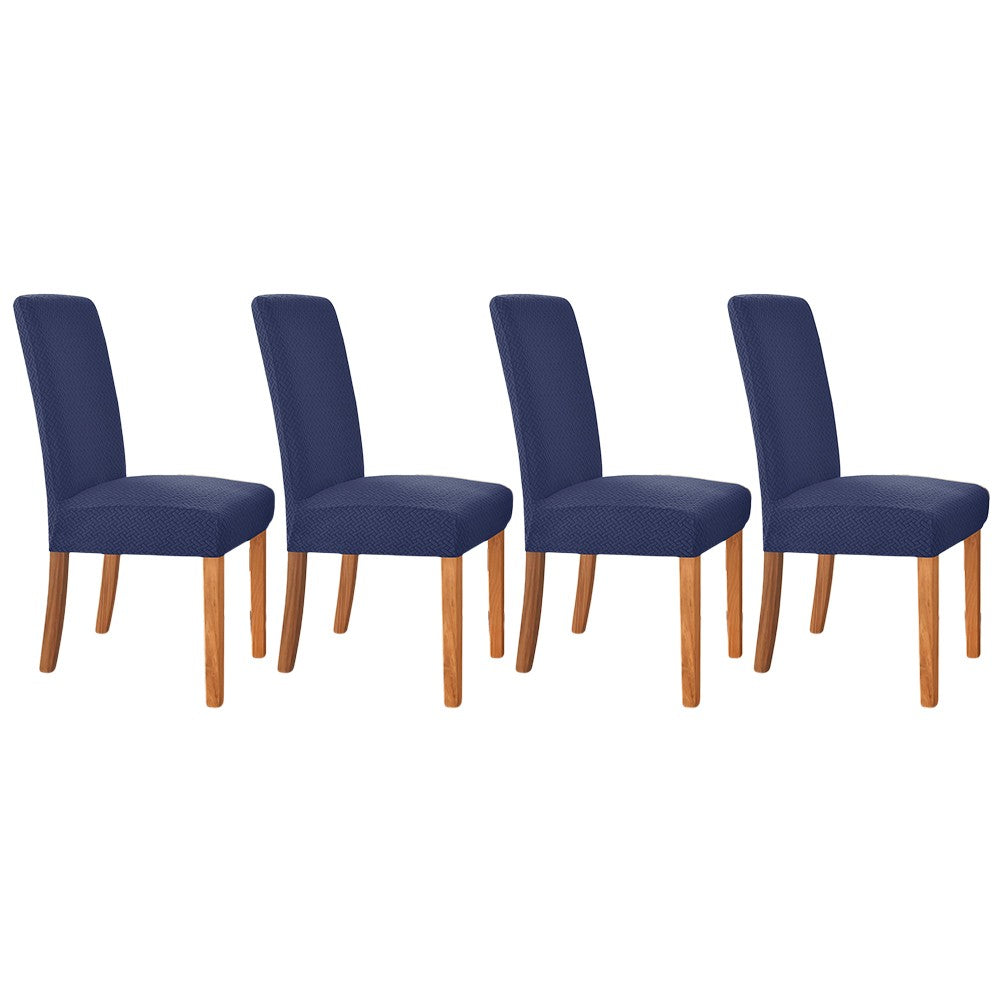 4Pcs Stretch Chair Cover Navy Blue