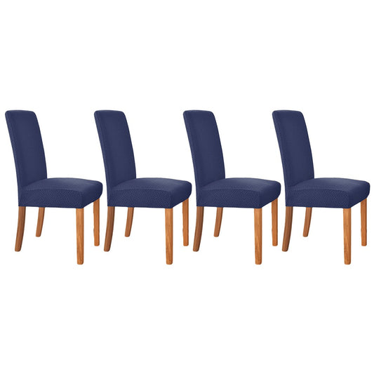 4Pcs Stretch Chair Cover Navy Blue