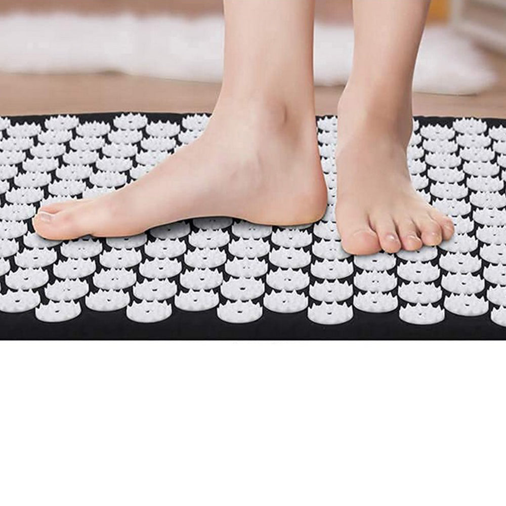 Body Massager Acupressure Cushion Mat Black