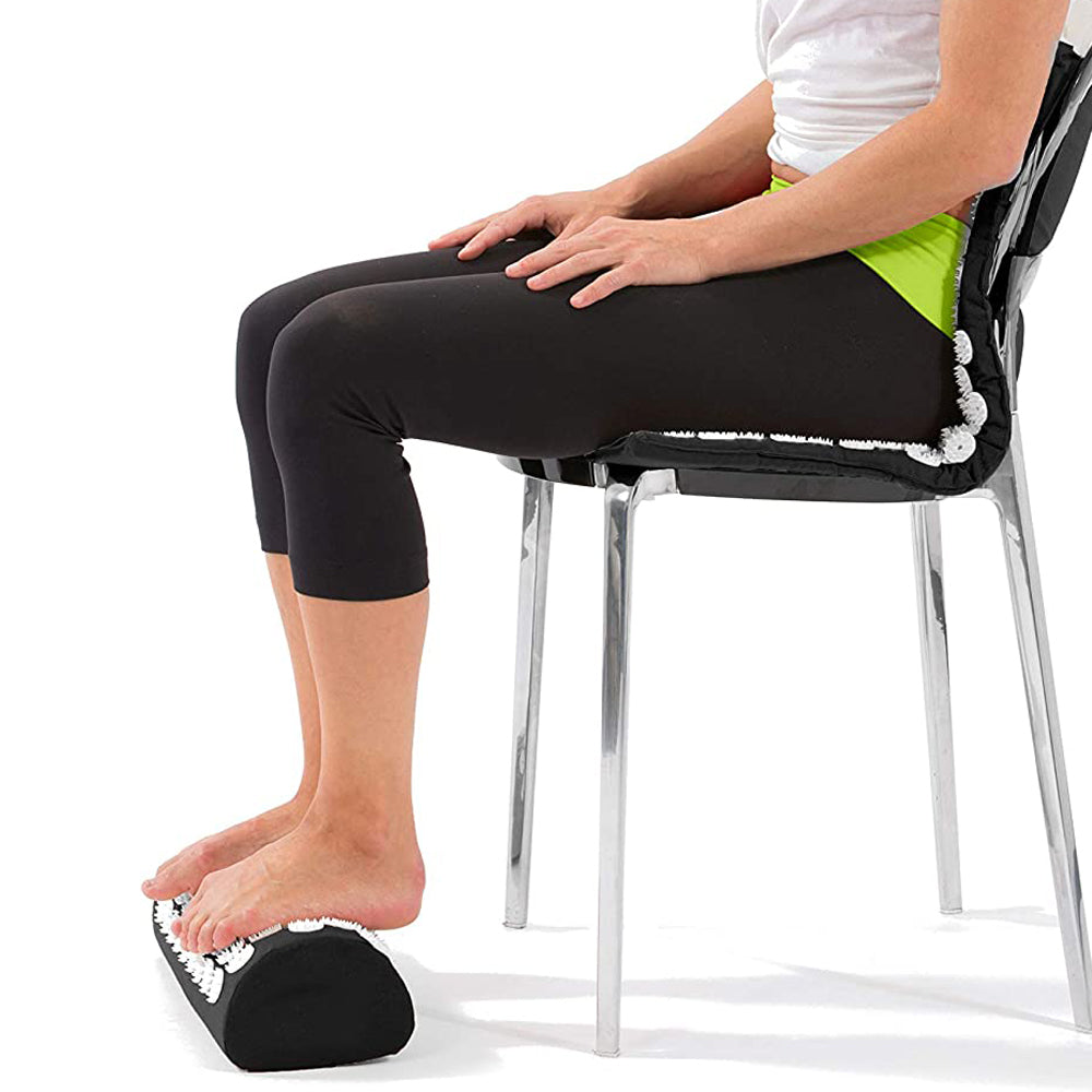 Body Massager Acupressure Cushion Mat Black