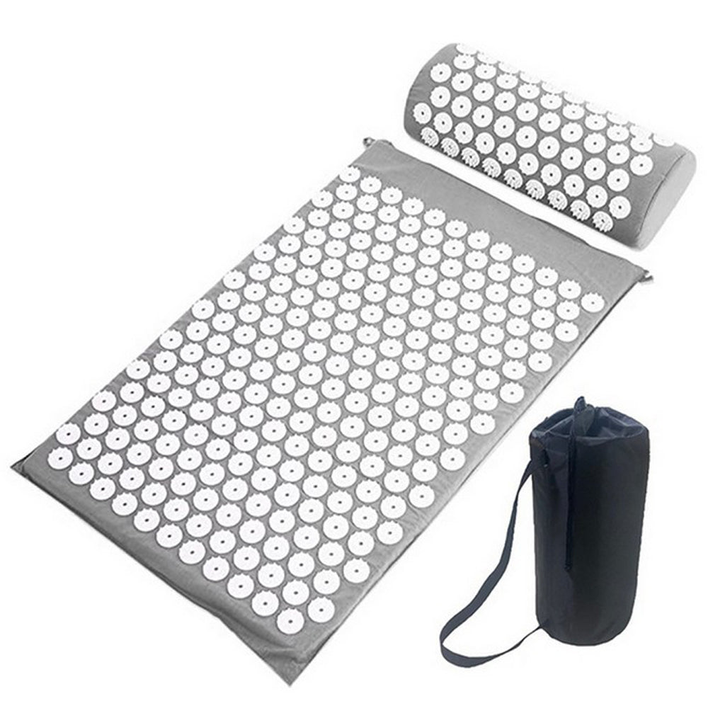Body Massager Acupressure Cushion Mat Grey