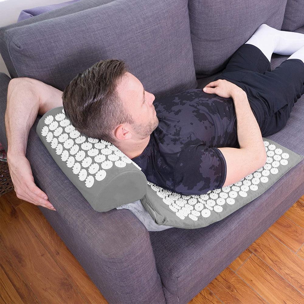 Body Massager Acupressure Cushion Mat Grey