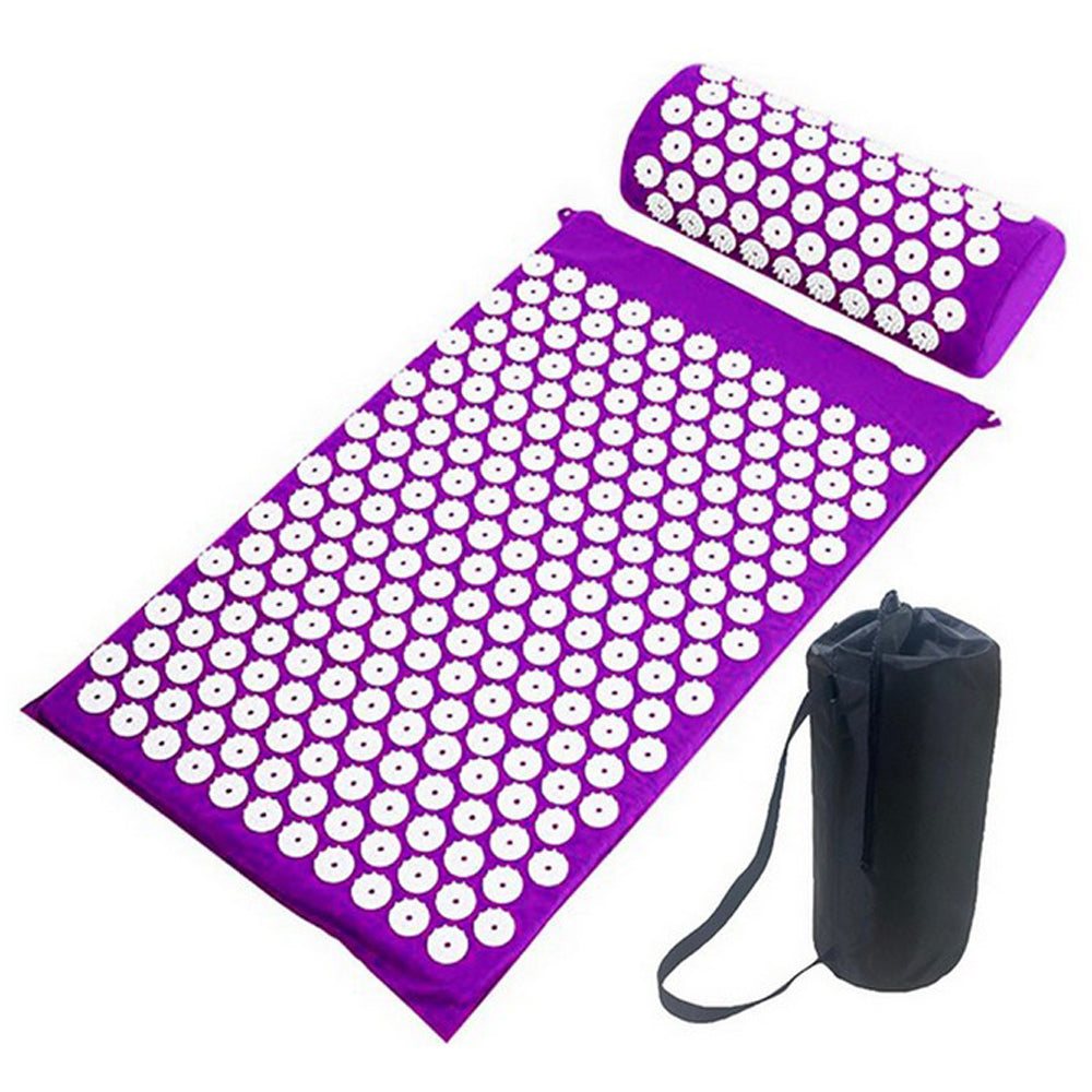 Body Massager Acupressure Cushion Mat Purple