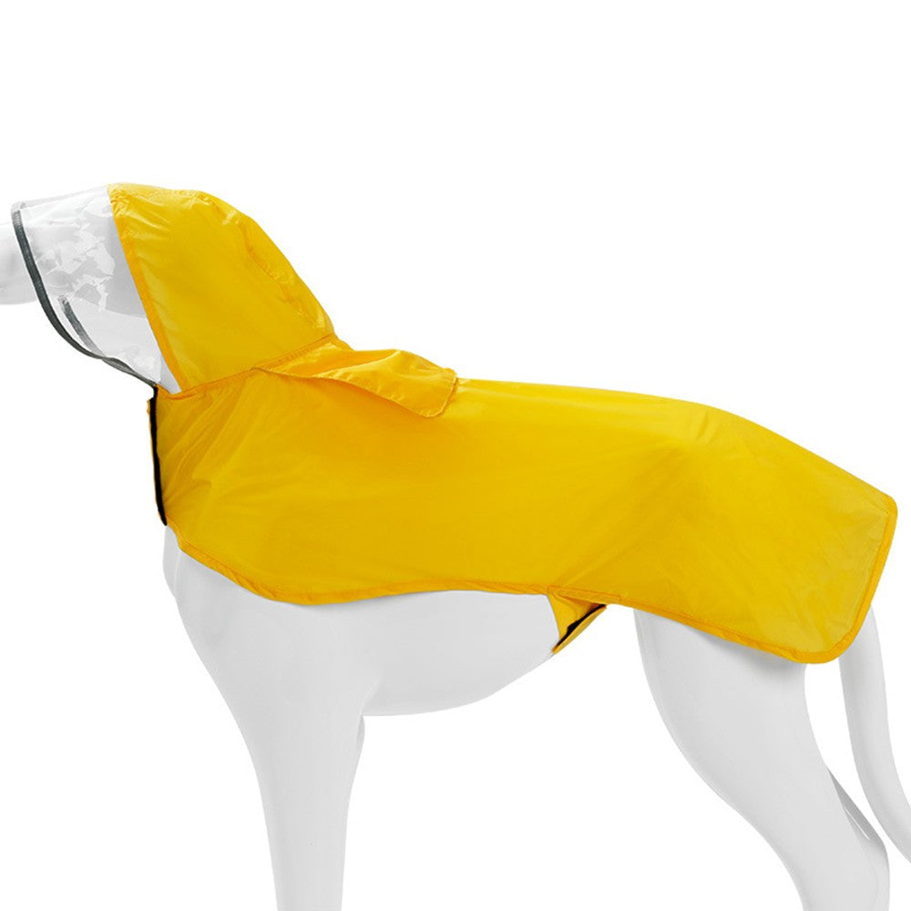 2Pcs Water Resistant Dog Raincoat Poncho with Hat and Reflective Strip 2XL Size