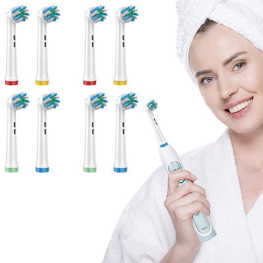 8Pcs Electric Toothbrush Heads Refills Compatible with Oral or Oralby B Multi Angle Clean Style