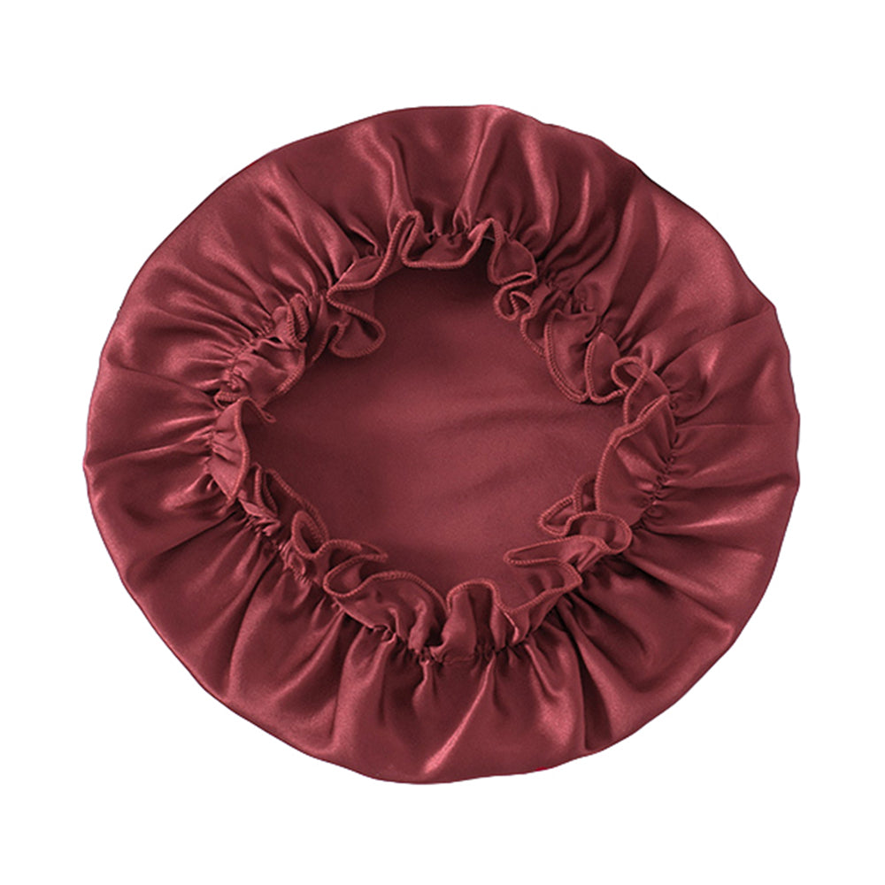 2Pcs 100% Pure Mulberry Silk Turban Wine Red Black