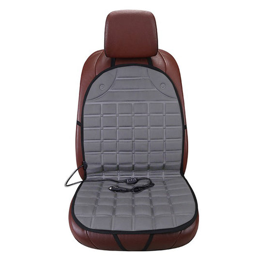 1X Heated Car Auto Seat Warmer Cushion Cover Grey