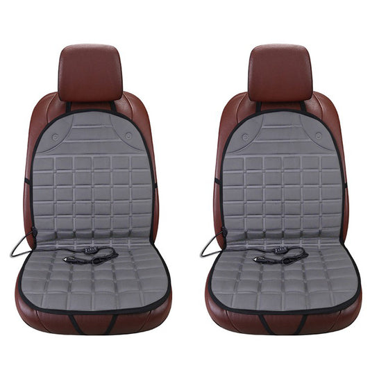 2X Heated Car Auto Seat Warmer Cushion Cover Grey