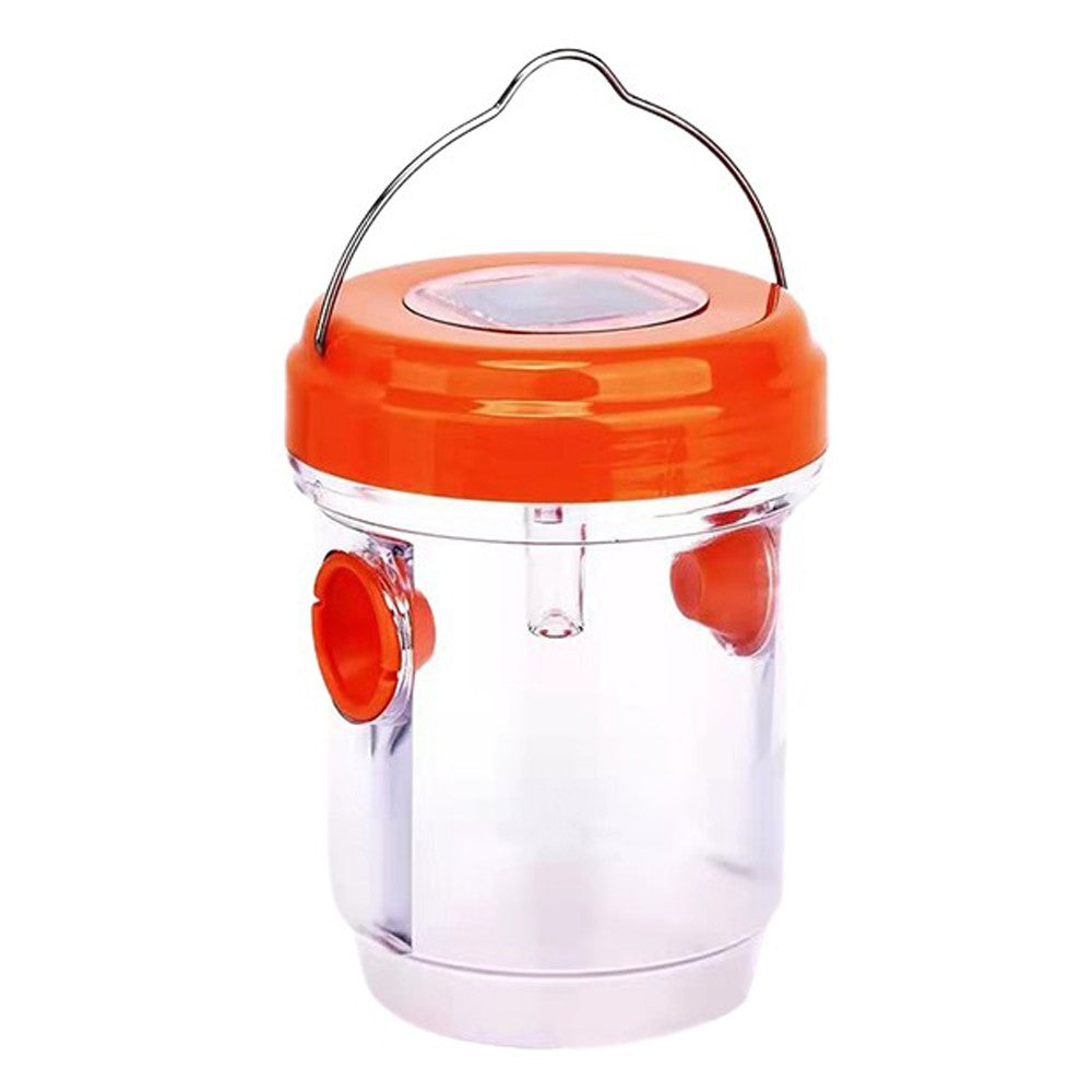 2 X Solar Powered Hanging Wasp Trap Green Orange