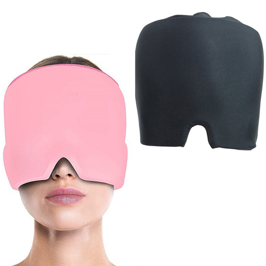 2X Headache Relief Gel Eye Mask Black and Pink