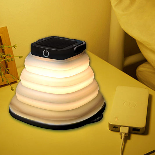 1X Collapsiable Solar Lamp Black