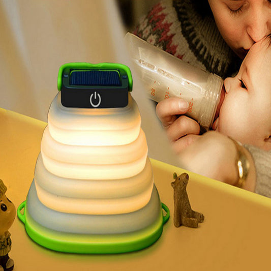 1X Collapsiable Solar Lamp Green